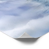 Grey Tabby Kitten Profiel Waterverf Stijl Kunst Poster (Hoek)