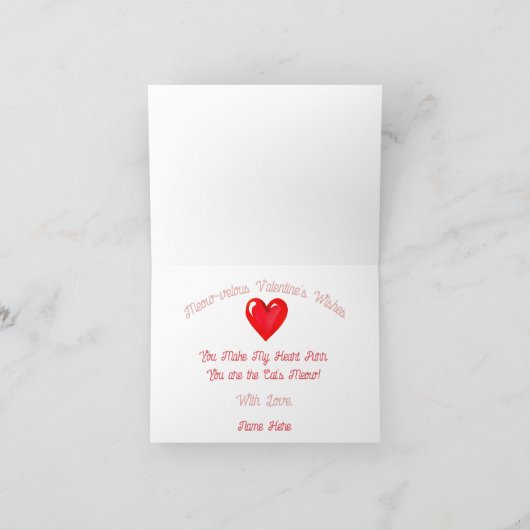 Grey Tabby Kittens & Harten een Gesponnen-effect V Feestdagen Kaart (Binnen)