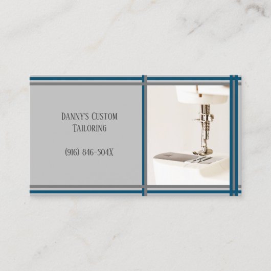Grey Tailor naaimachine Visitekaartje (Voorkant)