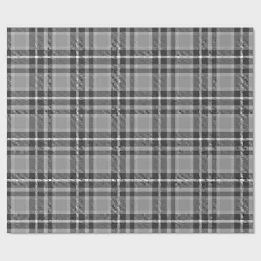 Grey Tartan Cadeaupapier (Vlak)