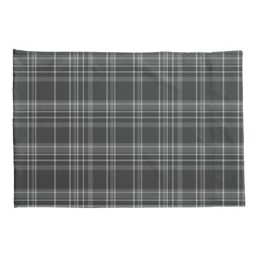 Grey Tartan Scottish Pattern Kussensloop (Achterkant-Rechts)