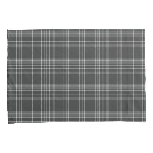 Grey Tartan Scottish Pattern Kussensloop (Voorkant-Rechts)