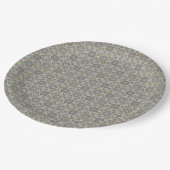 Grey, Taupe, Green Diamond Tiled Pattern Papieren Bordje (Gekanteld)