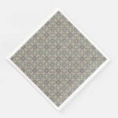 Grey, Taupe, Green Diamond Tiled Pattern Servet (Hoek)