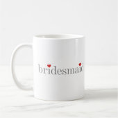 Grey Text Bridesmaid Koffiemok (Links)
