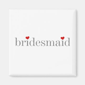 Grey Text Bridesmaid Magneet