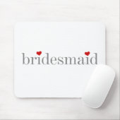Grey Text Bridesmaid Muismat (Met muis)