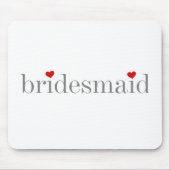 Grey Text Bridesmaid Muismat (Voorkant)