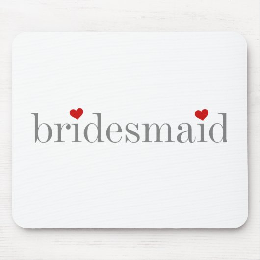Grey Text Bridesmaid Muismat (Voorkant)
