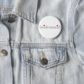 Grey Text Bridesmaid Ronde Button 5,7 Cm (In situ)