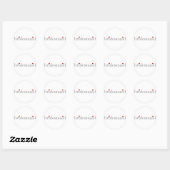 Grey Text Bridesmaid Ronde Sticker (Vel)