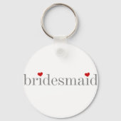 Grey Text Bridesmaid Sleutelhanger (Voorkant)