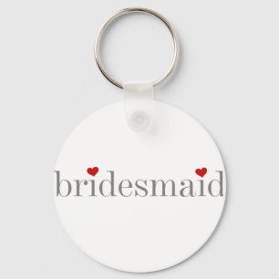 Grey Text Bridesmaid Sleutelhanger