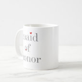 Grey Text Maid of Honor Koffiemok (Voorkant links)