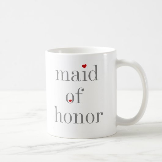 Grey Text Maid of Honor Koffiemok (Rechts)
