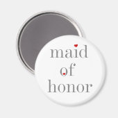 Grey Text Maid of Honor Magneet (Voorkant / Achterkant)