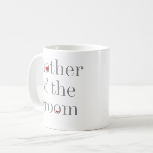 Grey Text Moeder of Groom Koffiemok (Voorkant links)