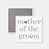 Grey Text Moeder of Groom Magneet (Voorkant / Achterkant)