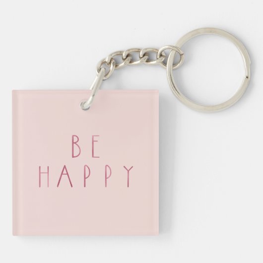 Grey Think Happy Thoughts Vogels Sleutelhanger (Achterkant)