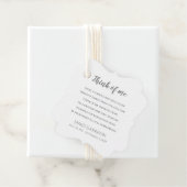 Grey Think of Me Celebration of Life Candle Bedankjes Labels (In situ)