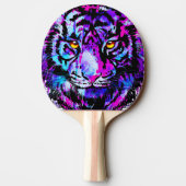 Grey Tiger Head - Tiger Ping Pong Paddle Tafeltennisbatje (Achterkant)