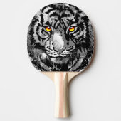 Grey Tiger Head - Tiger Ping Pong Paddle Tafeltennisbatje (Voorkant)