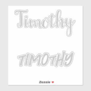 Grey Timothy Name, Sticker