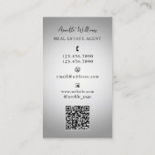 Grey tone portret foto makelaar visitekaartje (Achterkant)