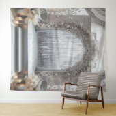 Grey Tones Hanging Tapestry voor Foto's Wandkleed (In Situ (horizontaal))