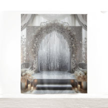 Grey Tones Hanging Tapestry voor Foto's