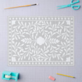 Grey Traditional Bone Inlay Decoupage Paper Tissuepapier (Craft)