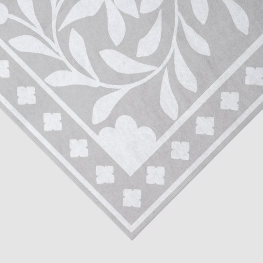 Grey Traditional Bone Inlay Decoupage Paper Tissuepapier (Detail)