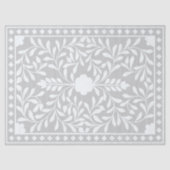 Grey Traditional Bone Inlay Decoupage Paper Tissuepapier (Voorkant)