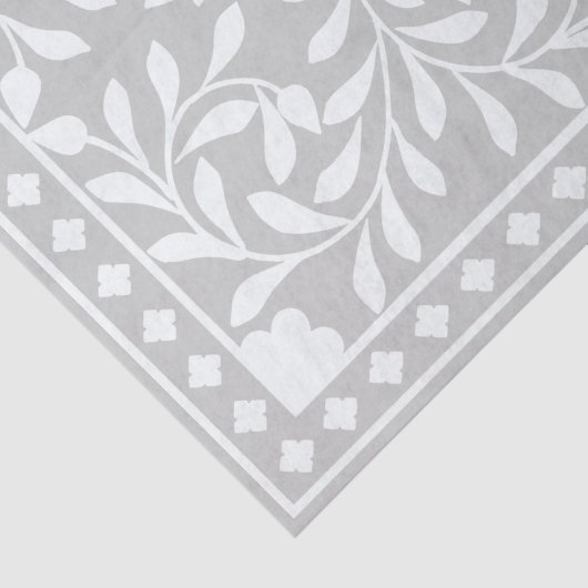 Grey Traditional Bone Inlay Decoupage Paper Tissuepapier (Detail)