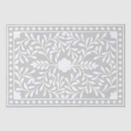 Grey Traditional Bone Inlay Decoupage Paper Tissuepapier