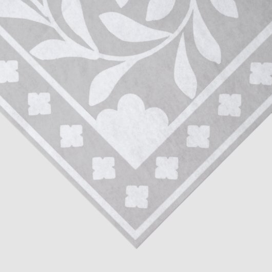 Grey Traditional Bone Inlay Decoupage Paper Tissuepapier (Detail)