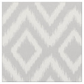 Grey Tribal Ikat Chevron Stof (Close Up)
