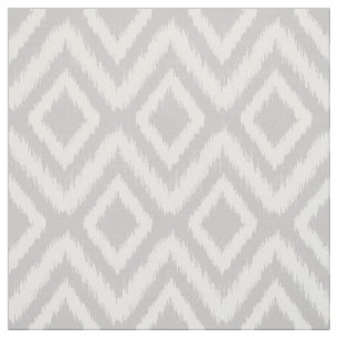 Grey Tribal Ikat Chevron Stof