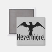 Grey Tribal Raven Nevermore Magneet (Voorkant / Achterkant)