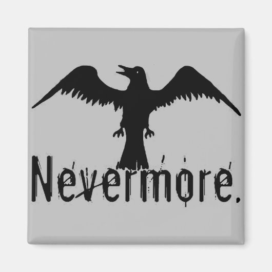 Grey Tribal Raven Nevermore Magneet (Voorkant)