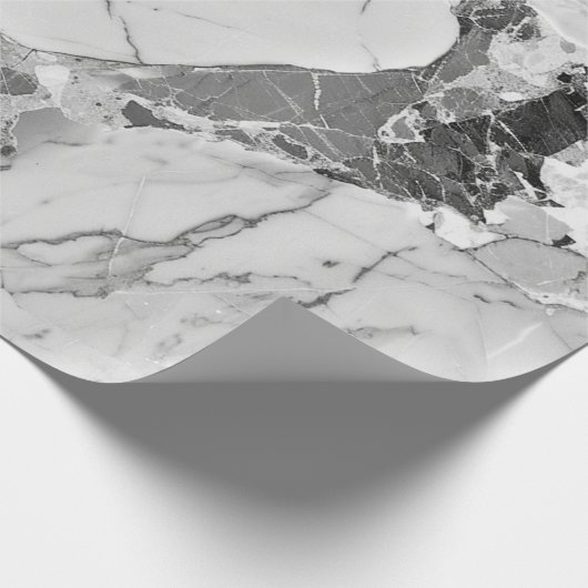 Grey "Twilight Marble Fantasy" Abstract gemarmerd Cadeaupapier (Hoek)