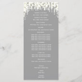 Grey Twinkle Lights Wedding Program Programmakaart (Achterkant)