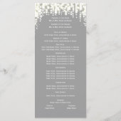 Grey Twinkle Lights Wedding Program Programmakaart (Achterkant)
