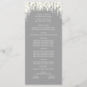 Grey Twinkle Lights Wedding Program Programmakaart (Achterkant)