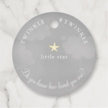 Grey Twinkle Little Star Baby shower Verjaardag