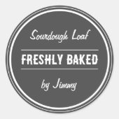 Grey | vers gebakken door ronde sticker (Voorkant)