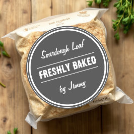 Grey | vers gebakken door ronde sticker