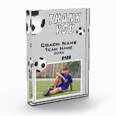 Grey Voetbal Football Ball Sport Coach Dank u Fotoblokken (Links)