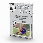 Grey Voetbal Football Ball Sport Coach Dank u Fotoblokken (Rechts)