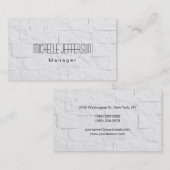 Grey Wall Brick Pattern Manager Visitekaartje (Voorkant / Achterkant)